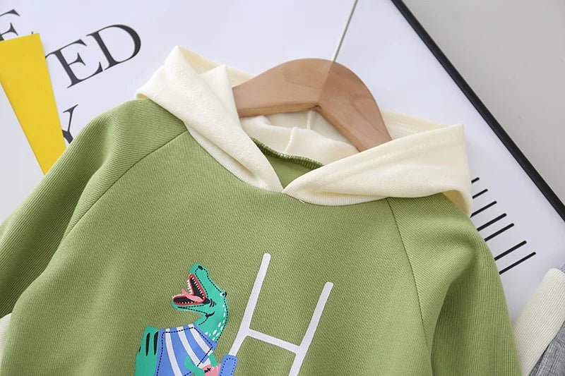 Baby Boys Girls Velvet Hooded Clothing Set Kids Jacket Coat Pants Suit for Sports Suits Tracksuits Toddler Children Clothes Set - Astra Wear astrawear.ca