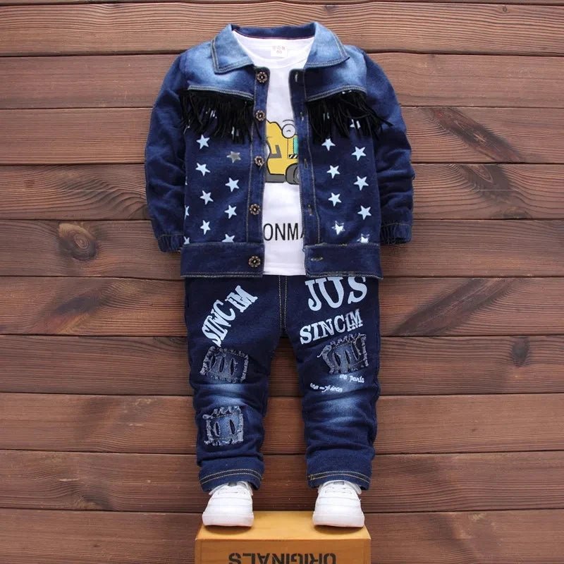 Baby Kids Denim Jacket Boys Coat Toddler Sport Clothes Suit Clothing - Astra Wear astrawear.ca