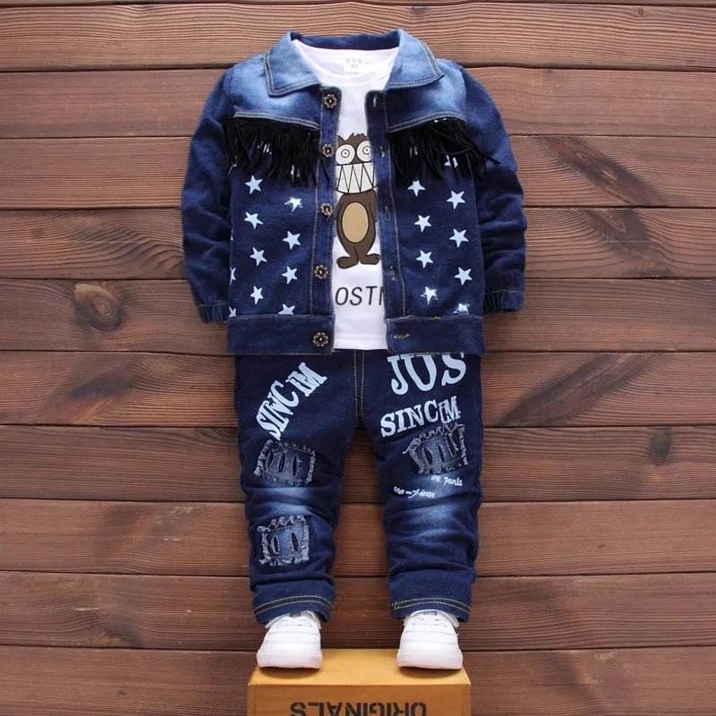 Baby Kids Denim Jacket Boys Coat Toddler Sport Clothes Suit Clothing - Astra Wear astrawear.ca