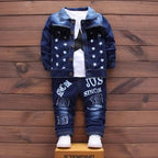 Baby Kids Denim Jacket Boys Coat Toddler Sport Clothes Suit Clothing - Astra Wear astrawear.ca