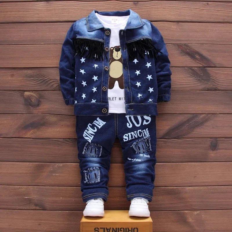 Baby Kids Denim Jacket Boys Coat Toddler Sport Clothes Suit Clothing - Astra Wear astrawear.ca