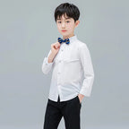 Baby Toddler Teenage Clothes School Uniform Boys Shirts White Long Sleeve Turn-down Collar Kids Shirt For Boys Children Tops - Astra Wear astrawear.ca