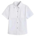 Baby Toddler Teenage Clothes School Uniform Boys Shirts White Long Sleeve Turn-down Collar Kids Shirt For Boys Children Tops - Astra Wear astrawear.ca