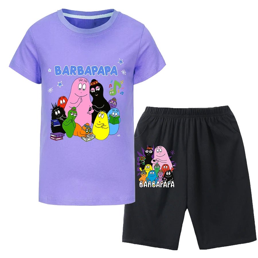 Barbapapa T-shirt for A Boy Two-piece Set for Children From 6 To 12 Years Old Summer Sale Toddler Girl Clothes Junior Girl Cloth - Astra Wear astrawear.ca