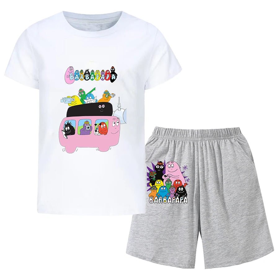 Barbapapa T-shirt for A Boy Two-piece Set for Children From 6 To 12 Years Old Summer Sale Toddler Girl Clothes Junior Girl Cloth - Astra Wear astrawear.ca