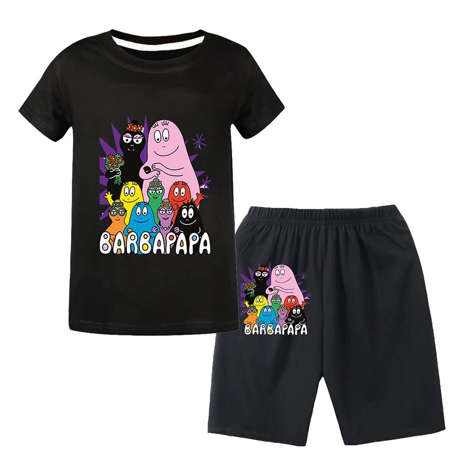 Barbapapa T-shirt for A Boy Two-piece Set for Children From 6 To 12 Years Old Summer Sale Toddler Girl Clothes Junior Girl Cloth - Astra Wear astrawear.ca