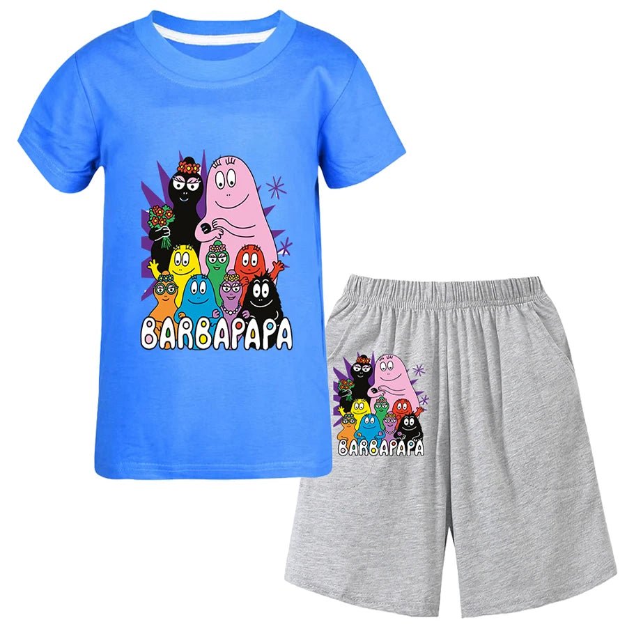 Barbapapa T-shirt for A Boy Two-piece Set for Children From 6 To 12 Years Old Summer Sale Toddler Girl Clothes Junior Girl Cloth - Astra Wear astrawear.ca