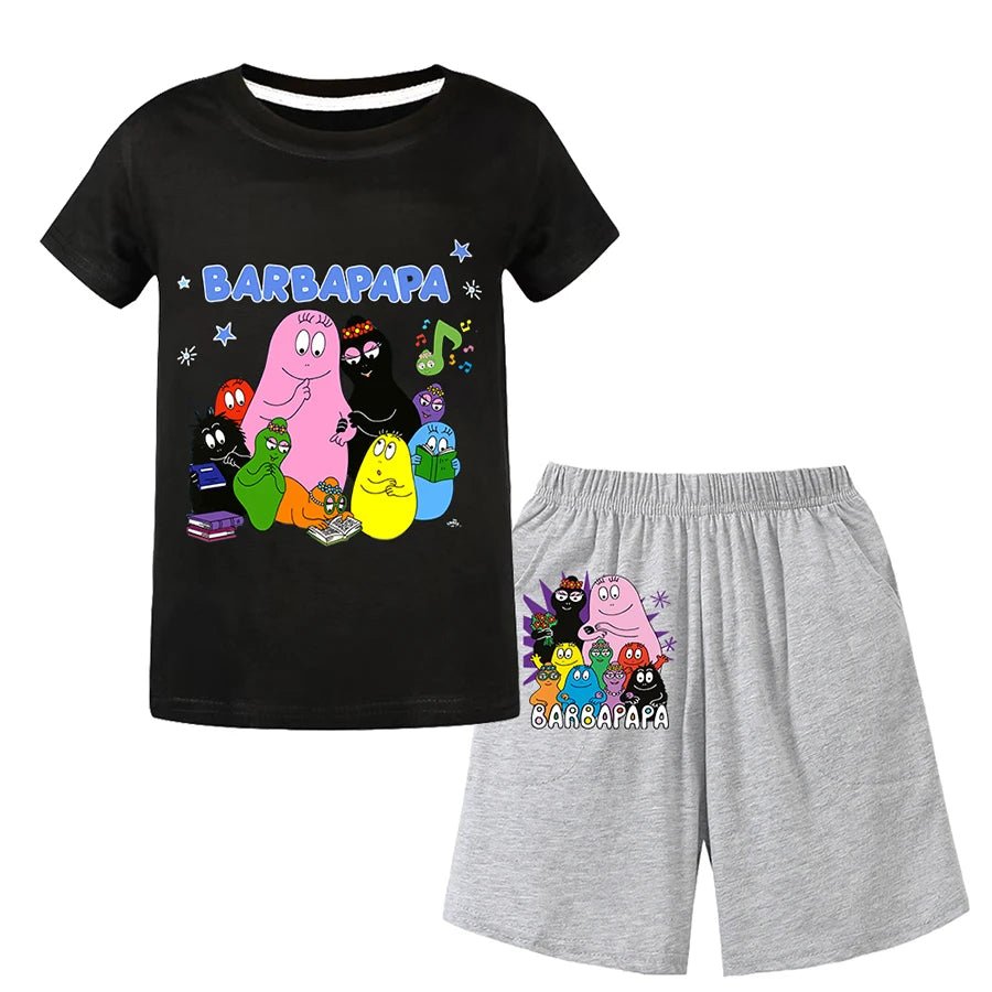 Barbapapa T-shirt for A Boy Two-piece Set for Children From 6 To 12 Years Old Summer Sale Toddler Girl Clothes Junior Girl Cloth - Astra Wear astrawear.ca