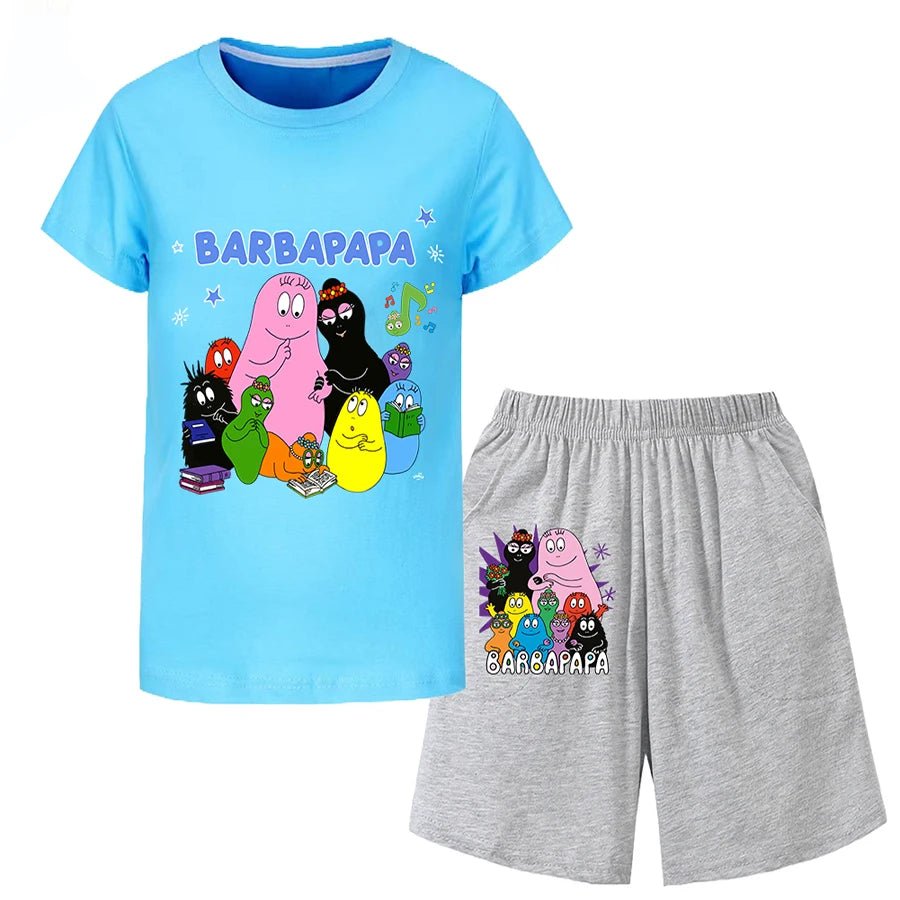 Barbapapa T-shirt for A Boy Two-piece Set for Children From 6 To 12 Years Old Summer Sale Toddler Girl Clothes Junior Girl Cloth - Astra Wear astrawear.ca