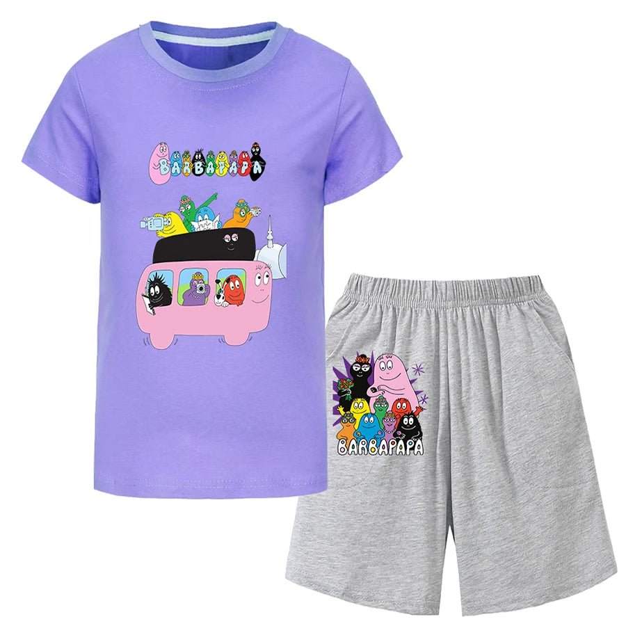 Barbapapa T-shirt for A Boy Two-piece Set for Children From 6 To 12 Years Old Summer Sale Toddler Girl Clothes Junior Girl Cloth - Astra Wear astrawear.ca