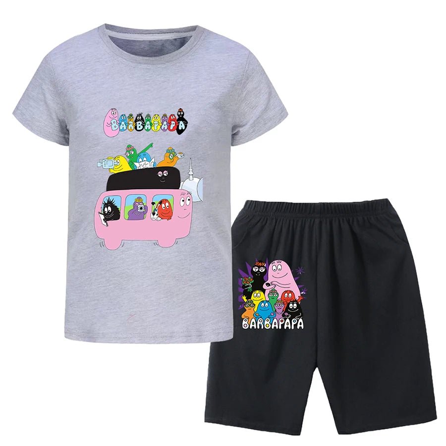 Barbapapa T-shirt for A Boy Two-piece Set for Children From 6 To 12 Years Old Summer Sale Toddler Girl Clothes Junior Girl Cloth - Astra Wear astrawear.ca
