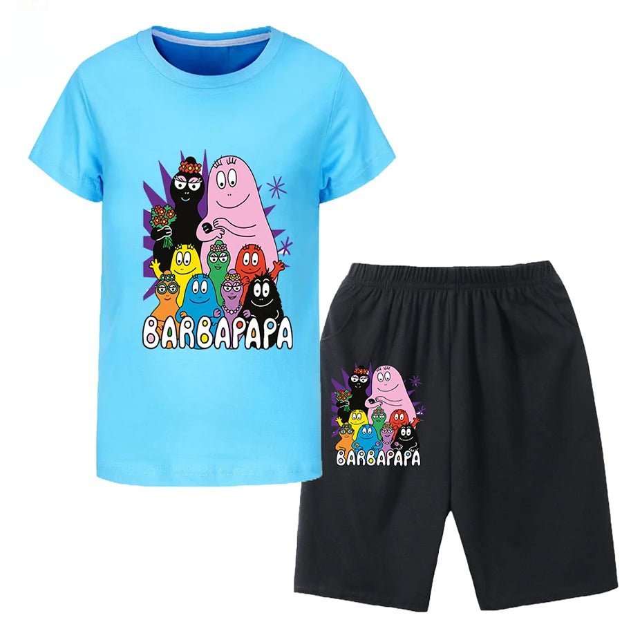 Barbapapa T-shirt for A Boy Two-piece Set for Children From 6 To 12 Years Old Summer Sale Toddler Girl Clothes Junior Girl Cloth - Astra Wear astrawear.ca