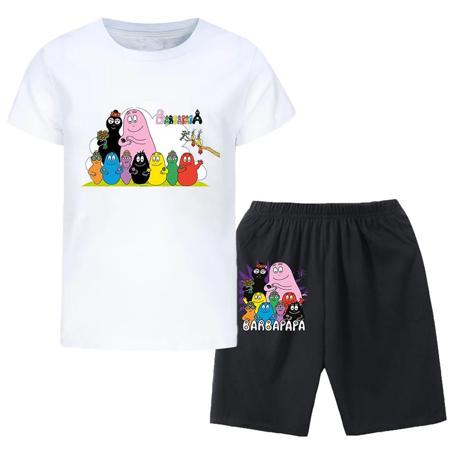 Barbapapa T-shirt for A Boy Two-piece Set for Children From 6 To 12 Years Old Summer Sale Toddler Girl Clothes Junior Girl Cloth - Astra Wear astrawear.ca