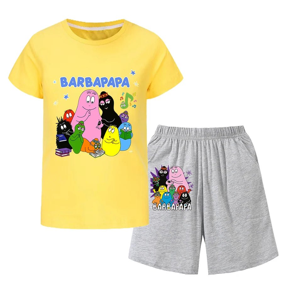 Barbapapa T-shirt for A Boy Two-piece Set for Children From 6 To 12 Years Old Summer Sale Toddler Girl Clothes Junior Girl Cloth - Astra Wear astrawear.ca