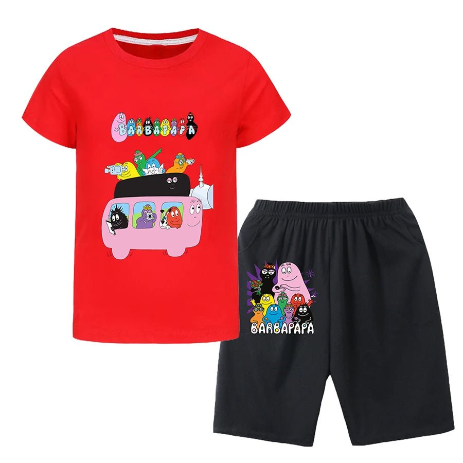 Barbapapa T-shirt for A Boy Two-piece Set for Children From 6 To 12 Years Old Summer Sale Toddler Girl Clothes Junior Girl Cloth - Astra Wear astrawear.ca