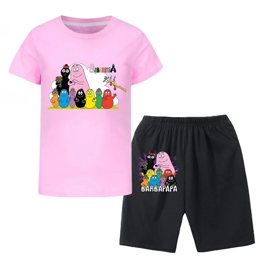 Barbapapa T-shirt for A Boy Two-piece Set for Children From 6 To 12 Years Old Summer Sale Toddler Girl Clothes Junior Girl Cloth - Astra Wear astrawear.ca