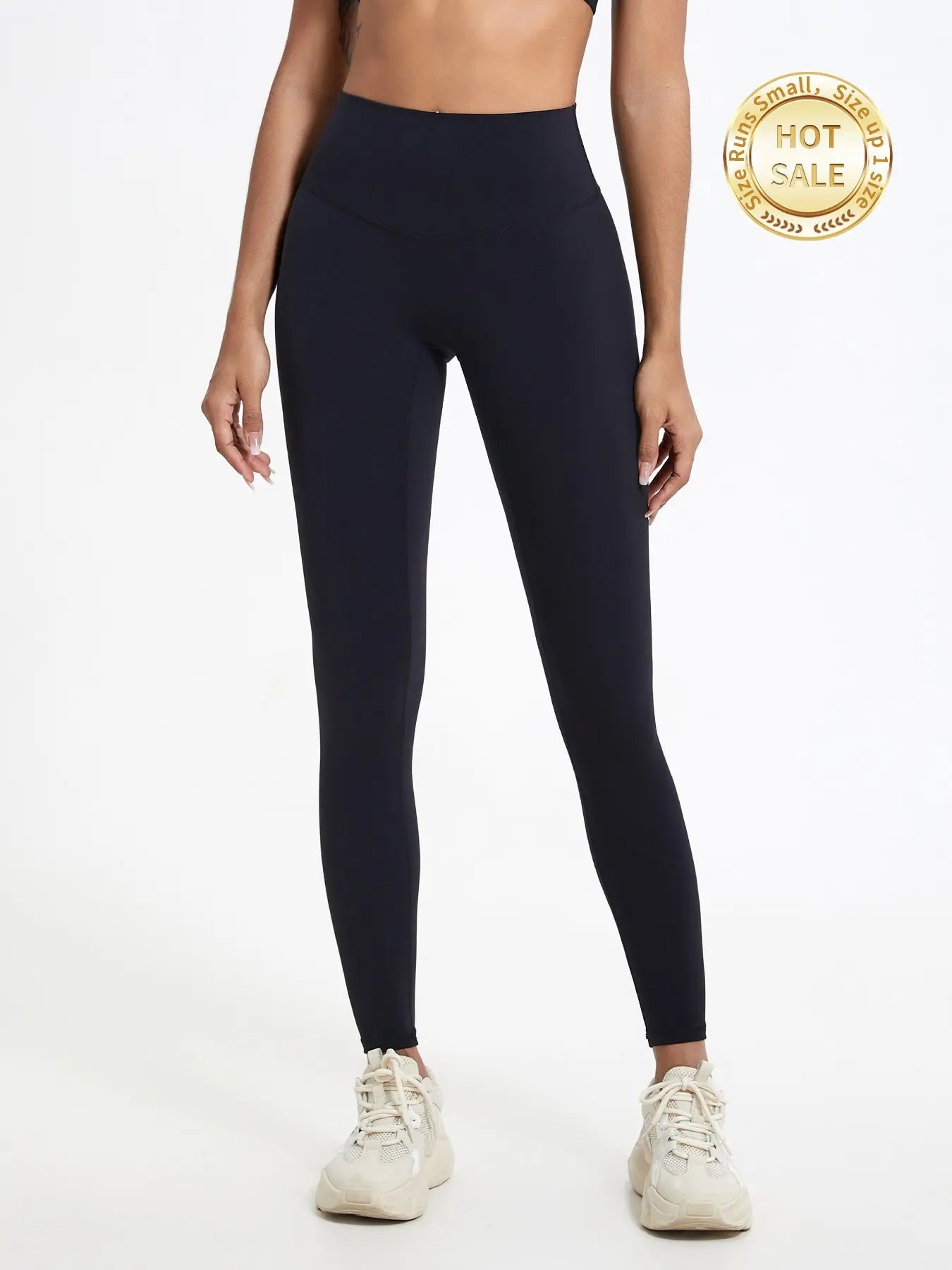 Women'S Solid Color Workout Leggings, Breathable & Comfortable Yoga Pants for Gym & Workout, Sports Stretchy Leggings, Breathable Fitness Leggings