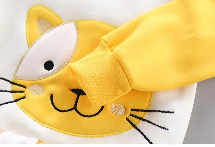 Boys Girls Cartoon Clothing Suits Baby Plus Velvet Jacket+Hooded Vest+ Pants 3Pcs Sets Kids Toddler Winter Sports Clothes 0-4Y - Astra Wear astrawear.ca