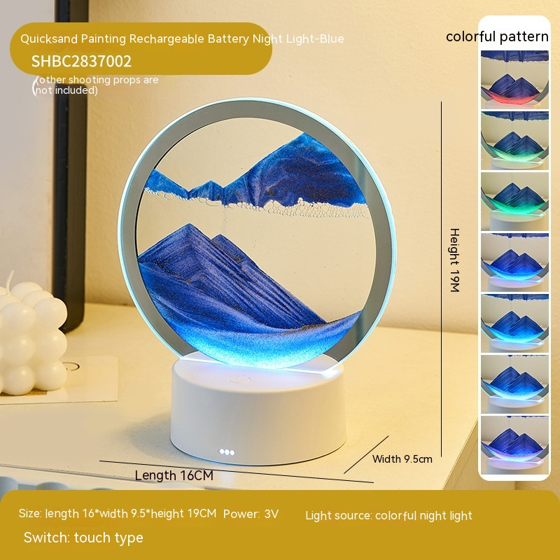 Lampe Décorative Sable Mouvant – Veilleuse Tactile Ambiance Maison