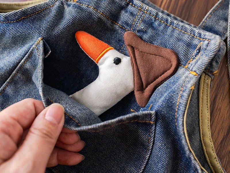 Children Clothing Baby Boys Girls Cartoon Duck T Shirt Denim Overalls 2Pcs/sets Kids Infant Casual Clothes Toddler Fashion Wear - Astra Wear astrawear.ca