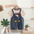 Children Clothing Baby Boys Girls Cartoon Duck T Shirt Denim Overalls 2Pcs/sets Kids Infant Casual Clothes Toddler Fashion Wear - Astra Wear astrawear.ca