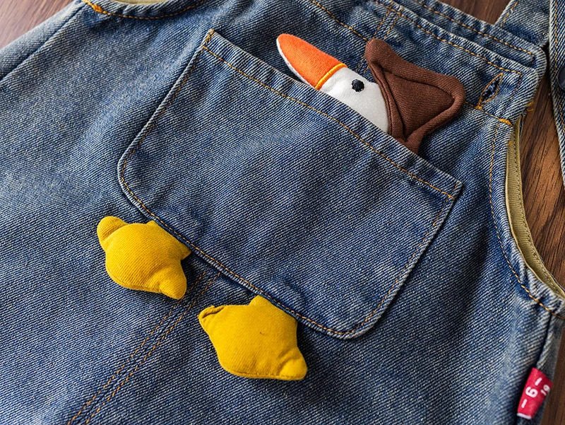 Children Clothing Baby Boys Girls Cartoon Duck T Shirt Denim Overalls 2Pcs/sets Kids Infant Casual Clothes Toddler Fashion Wear - Astra Wear astrawear.ca