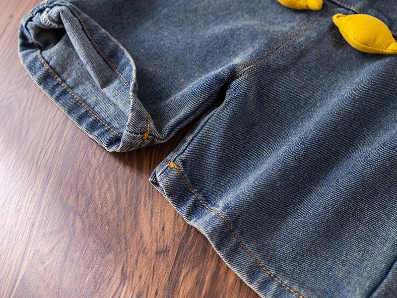Children Clothing Baby Boys Girls Cartoon Duck T Shirt Denim Overalls 2Pcs/sets Kids Infant Casual Clothes Toddler Fashion Wear - Astra Wear astrawear.ca