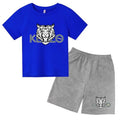 Children Summer Clothes Tiger Print T-shirt 3-12Yrs Boys Girls Short-sleeved Top+Shorts Casual Brand Fashion Sports Set Clothing - Astra Wear astrawear.ca