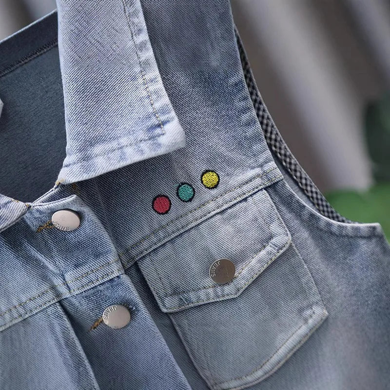 Children Vintage Denim Vest for Baby Boy Casual Sleeveless Denim Jacket Outfit Kids Fashion Waistcoat Tops 2 3 4 5 6 7 8 9 10 11 - Astra Wear astrawear.ca