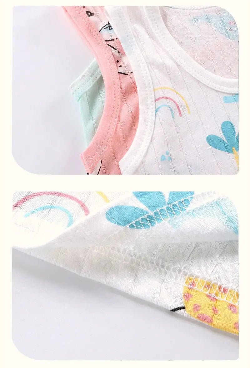 Children's Clothing Print Sleeveless Tops Shorts Cute Breathable Kids Summer Vest Shorts Set Tank Top for Baby Clothing Children - Astra Wear astrawear.ca