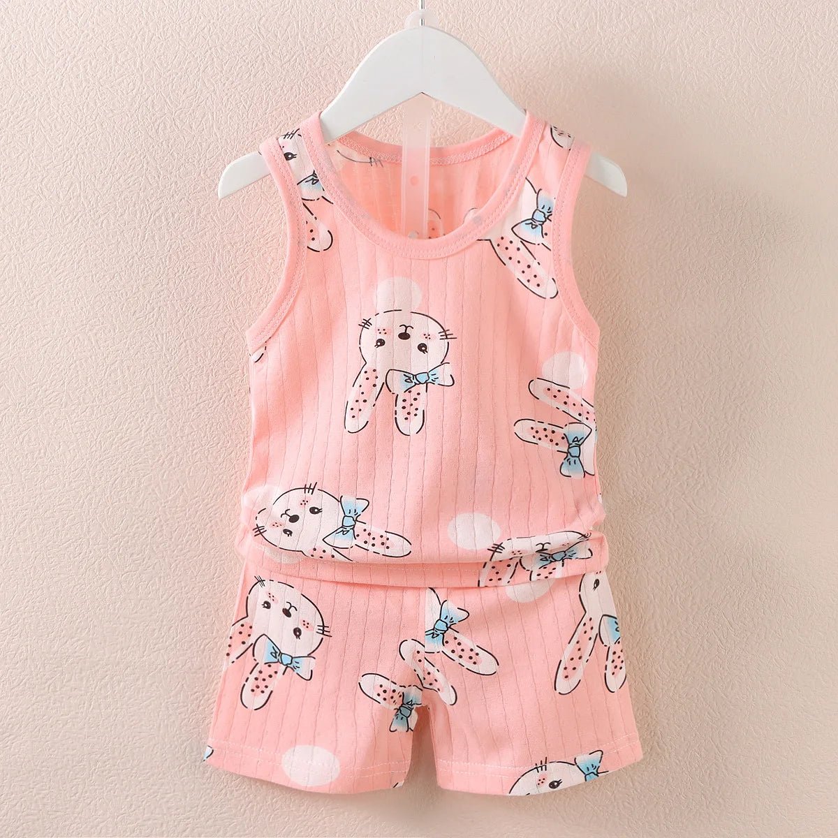 Children's Clothing Print Sleeveless Tops Shorts Cute Breathable Kids Summer Vest Shorts Set Tank Top for Baby Clothing Children - Astra Wear astrawear.ca
