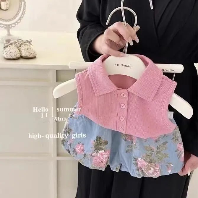 Children's Clothing Sets Sleeveless Top + Denim Bud Shorts 2pcs Sets Toddler Girl Clothes Baby Outfit Set Kids Boutique Clothes - Astra Wear astrawear.ca