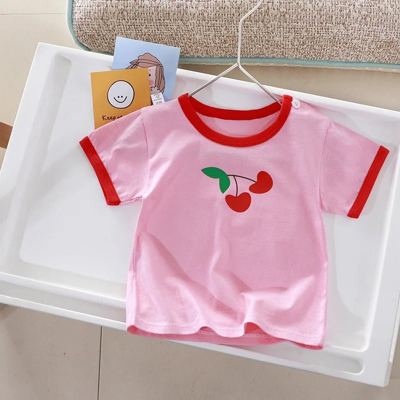 Children's Clothing T-shirt For Boys Girls Summer Cotton Fruit Print Short Sleeve Toddlers Tops Tees Soft Kids Clothes - Astra Wear astrawear.ca