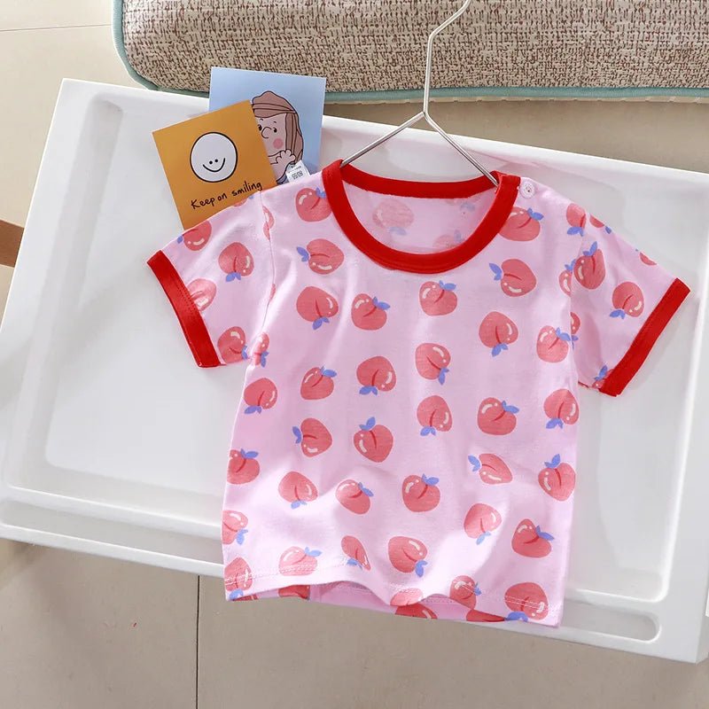 Children's Clothing T-shirt For Boys Girls Summer Cotton Fruit Print Short Sleeve Toddlers Tops Tees Soft Kids Clothes - Astra Wear astrawear.ca