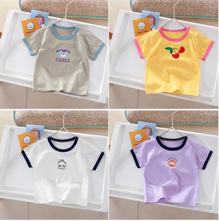 Children's Clothing T-shirt For Boys Girls Summer Cotton Fruit Print Short Sleeve Toddlers Tops Tees Soft Kids Clothes - Astra Wear astrawear.ca