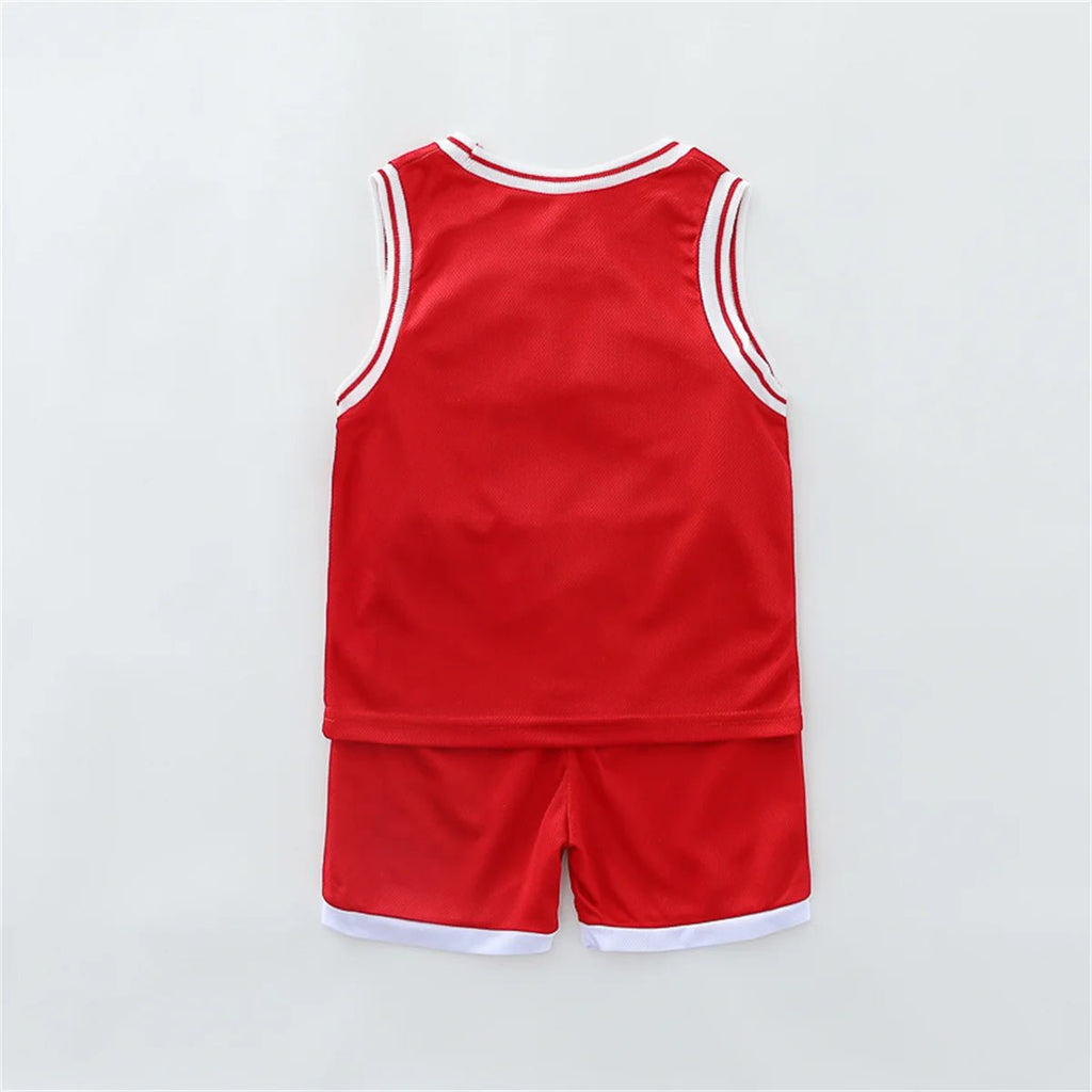 Children's Summer Basketball Suit Vest And Shorts Two-Piece Set Comfortable Lightweight Clothing for Kids - Astra Wear astrawear.ca