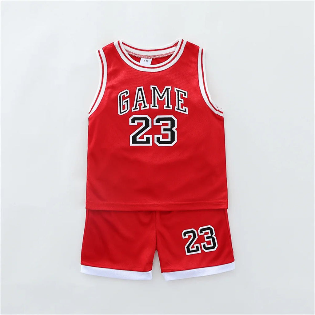 Children's Summer Basketball Suit Vest And Shorts Two-Piece Set Comfortable Lightweight Clothing for Kids - Astra Wear astrawear.ca