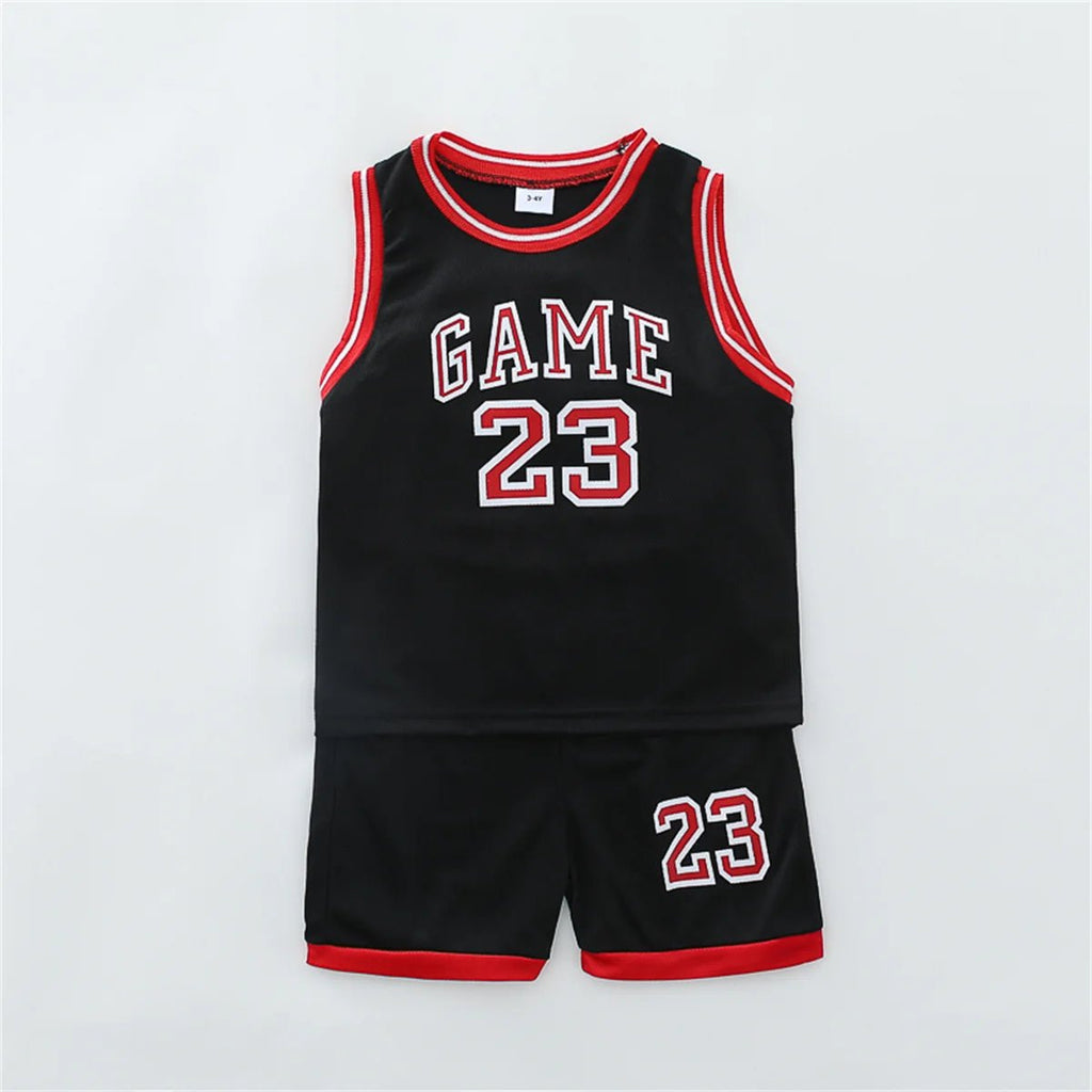 Children's Summer Basketball Suit Vest And Shorts Two-Piece Set Comfortable Lightweight Clothing for Kids - Astra Wear astrawear.ca