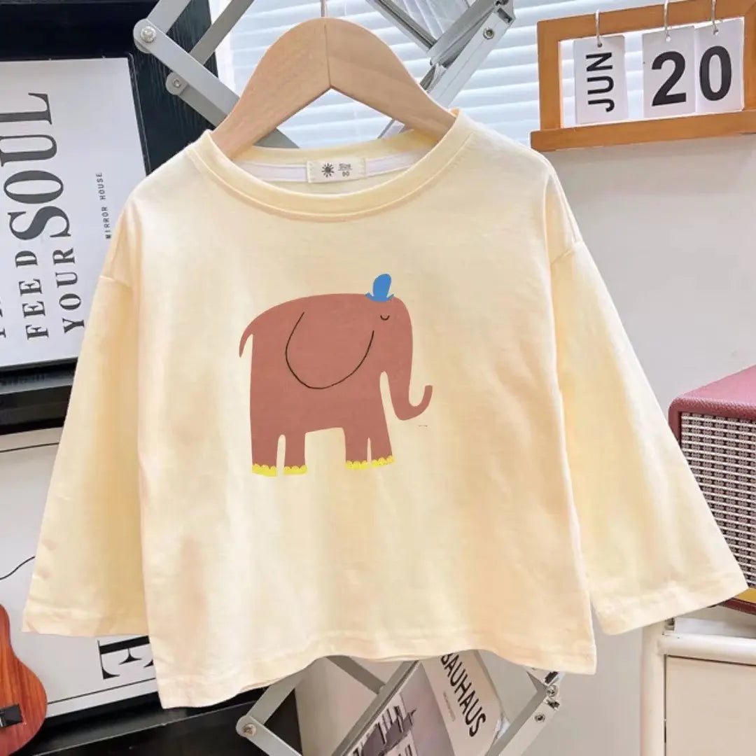 Children's T-shirts Full Sleeve Girls Top Tees Boys Shirts Crew Neck Pull Over Kids T Shirt 2026 Autumn Cartoon Baby Clothing - Astra Wear astrawear.ca