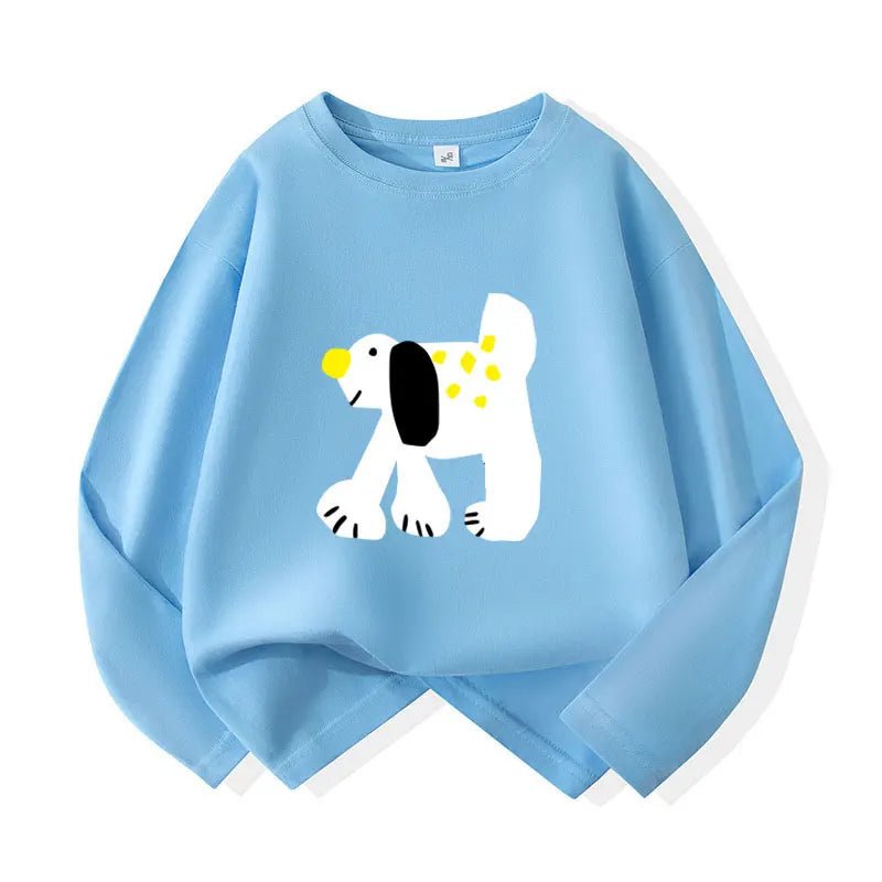 Children's T-shirts Full Sleeve Girls Top Tees Boys Shirts Crew Neck Pull Over Kids T Shirt 2026 Autumn Cartoon Baby Clothing - Astra Wear astrawear.ca