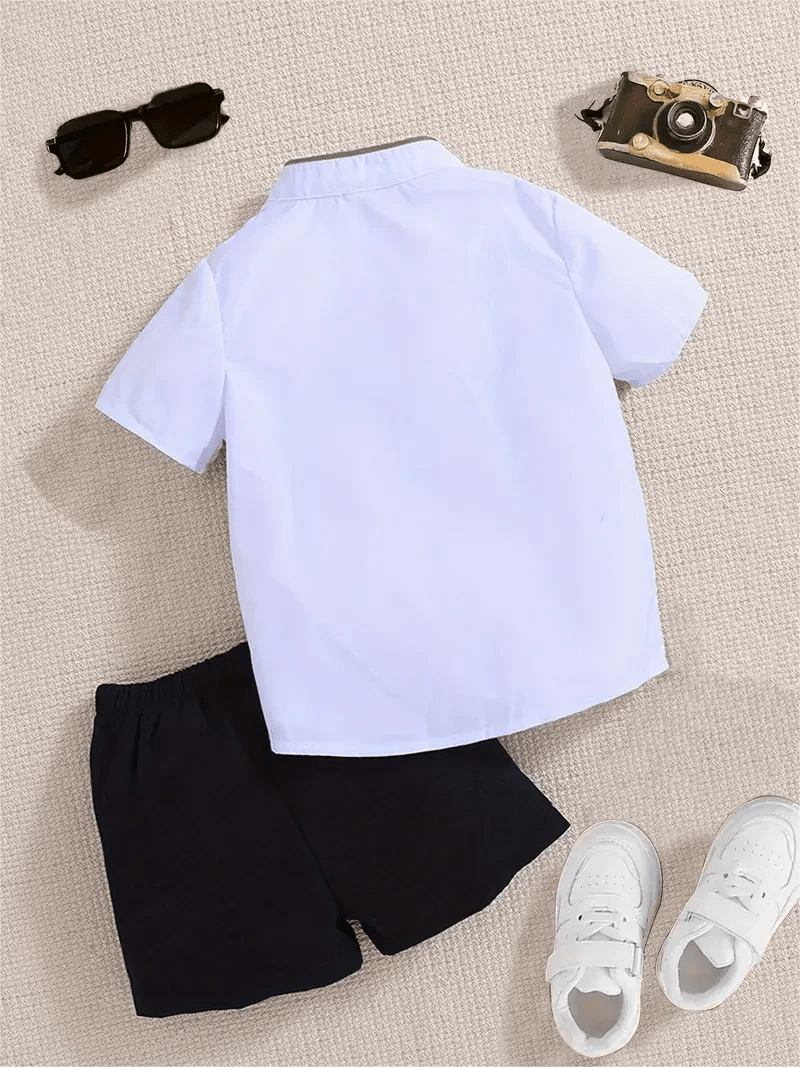 Children's V-Neck Multi-Color Short-Sleeved Shirt - Summer New Style. I Survived Freddy's Fnaf Print Casual Versatile Top - Astra Wear astrawear.ca