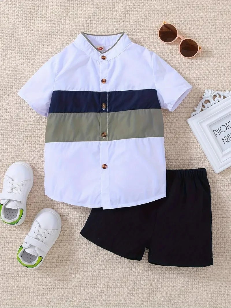 Children's V-Neck Multi-Color Short-Sleeved Shirt - Summer New Style. I Survived Freddy's Fnaf Print Casual Versatile Top - Astra Wear astrawear.ca