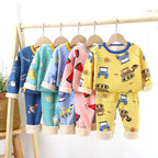 Children's Velvet Underwear Set Autumn and Winter New Long Sleeve Autumn Clothes Autumn Pants Thickened Warm Small and Medium si - Astra Wear astrawear.ca