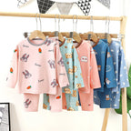 Children's Velvet Underwear Set Autumn and Winter New Long Sleeve Autumn Clothes Autumn Pants Thickened Warm Small and Medium si - Astra Wear astrawear.ca