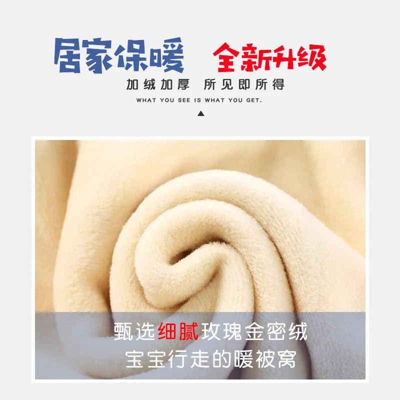 Children's Velvet Underwear Set Autumn and Winter New Long Sleeve Autumn Clothes Autumn Pants Thickened Warm Small and Medium si - Astra Wear astrawear.ca