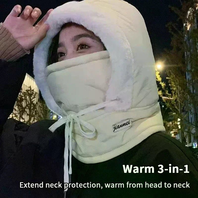 Cold Weather Thermal Balaclava Scarf Winter Windproof Hood Hat Plush - Astra Wear astrawear.ca