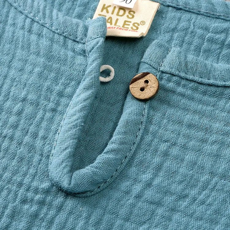 Cotton Linen Kids Clothes Girls Outfit Summer Boy Clothing Sets Solid Color Short Sleeve Tops Shorts Children Clothing 2-7 Years - Astra Wear astrawear.ca
