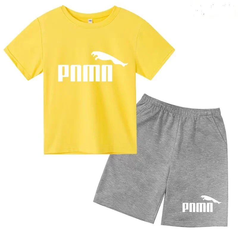 Des vêtements esthétiques pour les enfants de 3 à 12 ans, T-shirt imprimé avec des lettres, blouse à manches courtes et pantalon - Astra Wear astrawear.ca