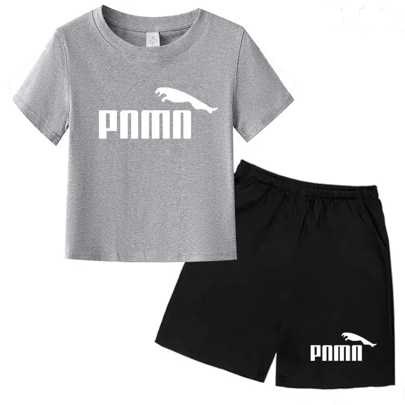 Des vêtements esthétiques pour les enfants de 3 à 12 ans, T-shirt imprimé avec des lettres, blouse à manches courtes et pantalon - Astra Wear astrawear.ca