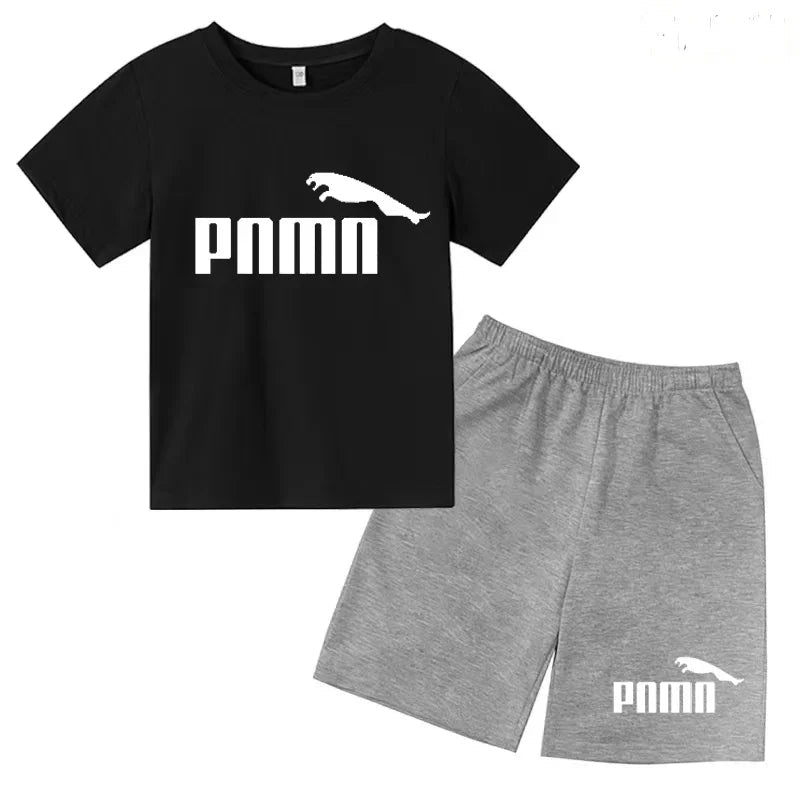 Des vêtements esthétiques pour les enfants de 3 à 12 ans, T-shirt imprimé avec des lettres, blouse à manches courtes et pantalon - Astra Wear astrawear.ca